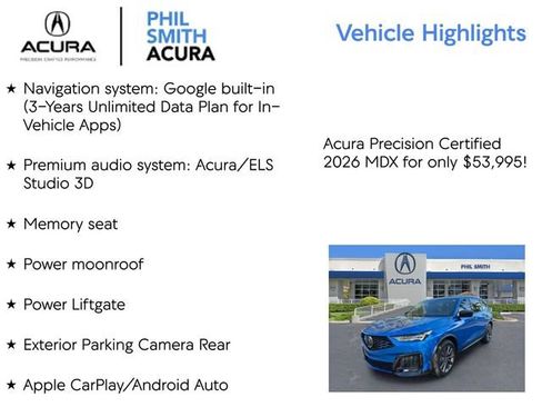 Certified 2026 Acura MDX A-Spec AWD/4WD image 5