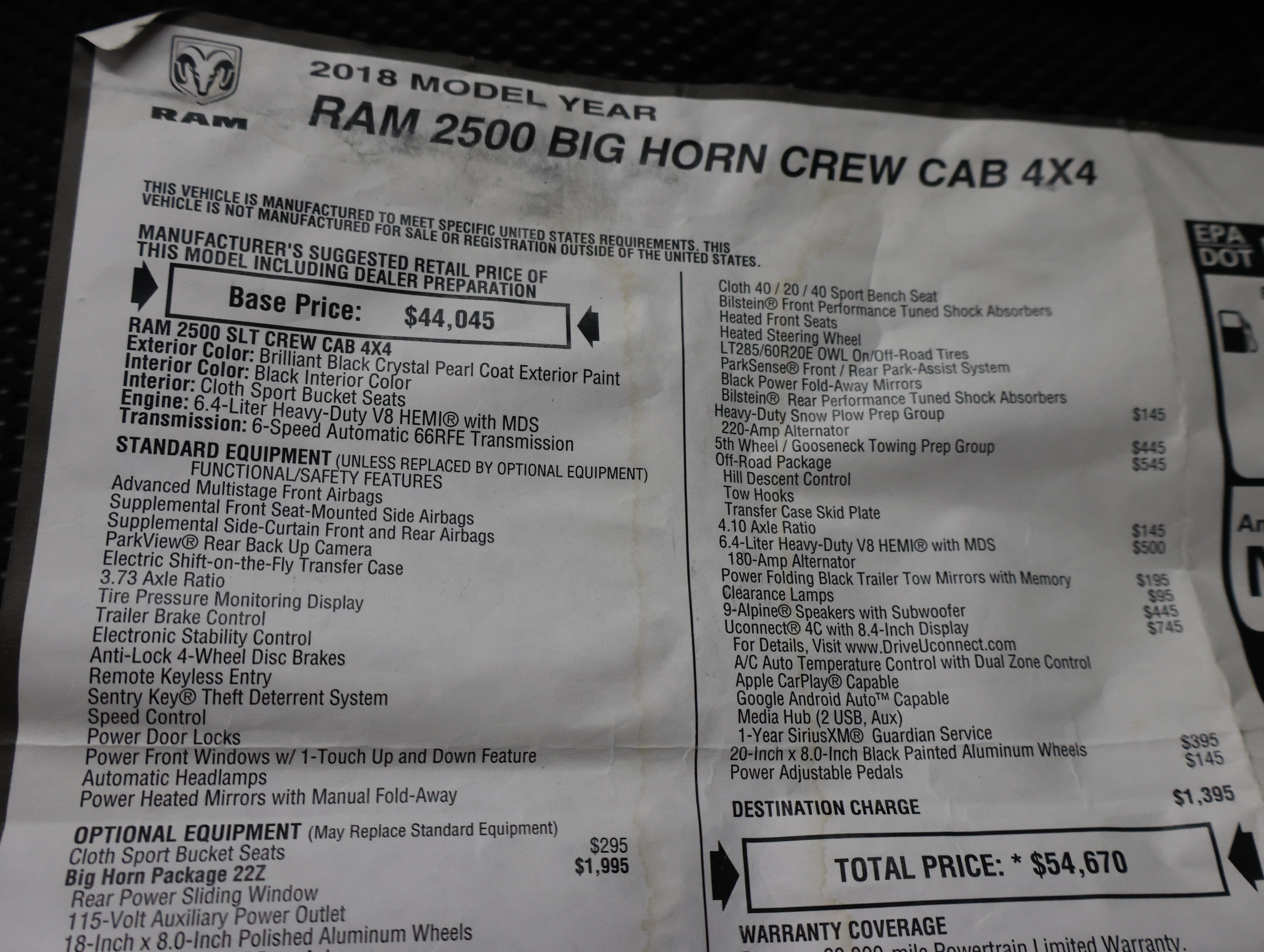 Used 2018 RAM 2500 Big Horn w/ Sport Appearance Group AWD/4WD image 61