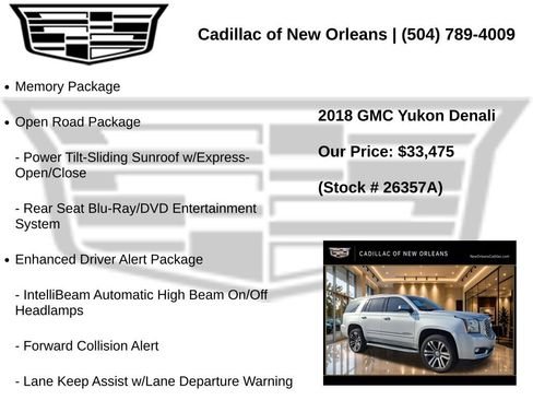 Used 2018 GMC Yukon Denali w/ Open Road Package RWD image 7