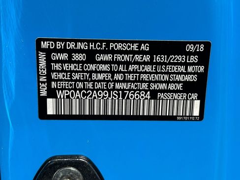 Certified 2018 Porsche 911 GT3 RWD image 44