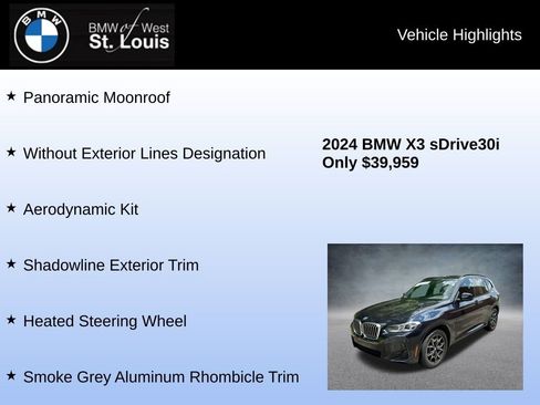 Used 2024 BMW X3 sDrive30i w/ M Sport Package image 16