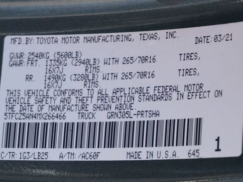 Used 2021 Toyota Tacoma TRD Pro AWD/4WD image 57