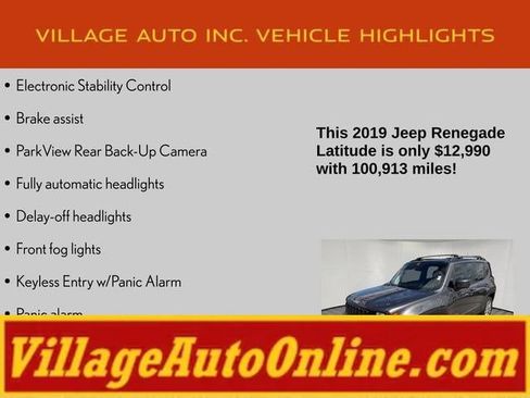 Used 2019 Jeep Renegade Latitude w/ Cold Weather Group AWD/4WD image 16