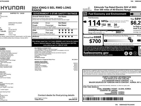 Used 2024 Hyundai Ioniq 5 SEL image 53