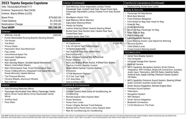 Used 2023 Toyota Sequoia Capstone AWD/4WD image 7