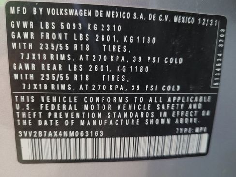 Used 2022 Volkswagen Tiguan SE AWD/4WD image 33