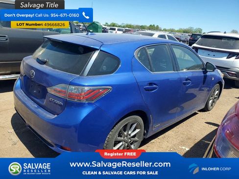 Used 2012 Lexus CT 200h Premium w/ F Sport Pkg w/Leather Trim FWD image 4