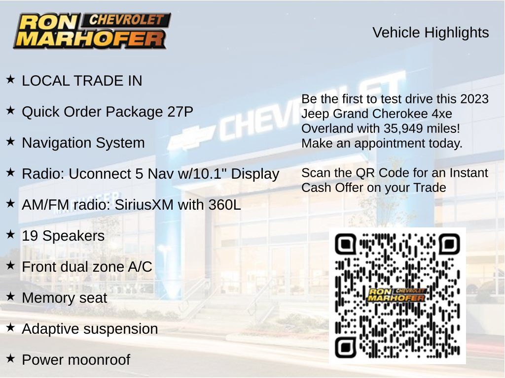 Used 2023 Jeep Grand Cherokee Overland AWD/4WD image 3