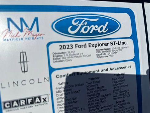 Used 2023 Ford Explorer ST-Line w/ Class IV Trailer Tow Package image 28