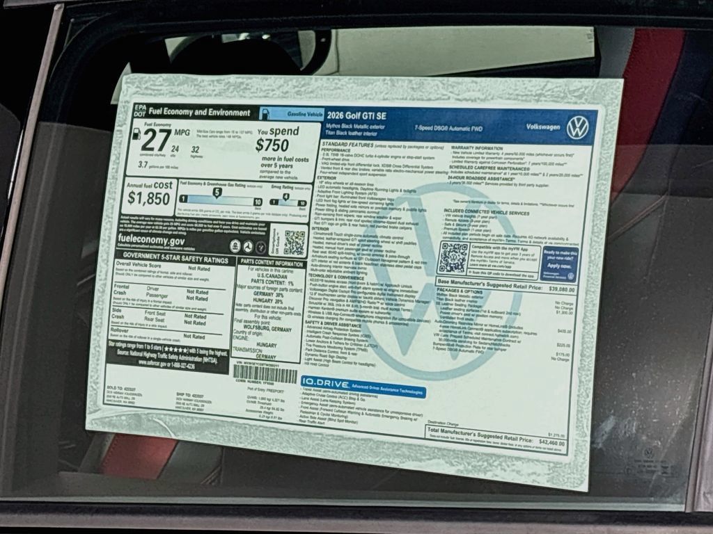 New 2026 Volkswagen GTI SE FWD image 25