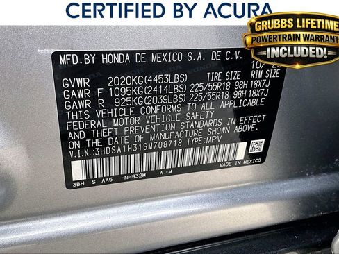 Certified 2025 Acura ADX FWD image 41
