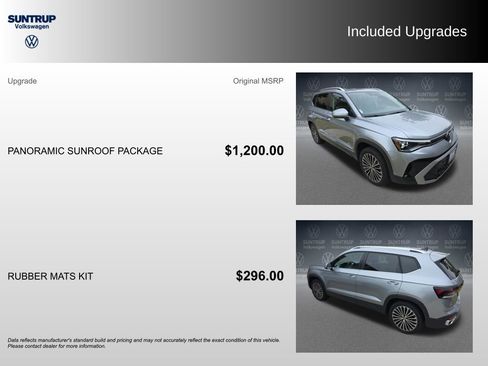 Used 2025 Volkswagen Taos SE w/ Panoramic Sunroof Package FWD image 2