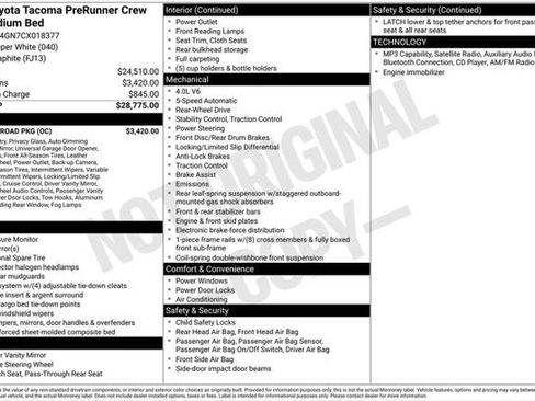 Used 2012 Toyota Tacoma PreRunner w/ TRD Off-Road Pkg RWD image 2