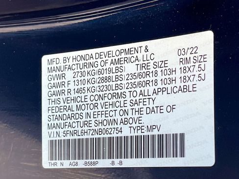 Used 2022 Honda Odyssey EX-L image 32