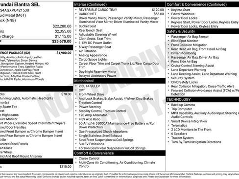Used 2023 Hyundai Elantra SEL w/ Convenience Package FWD image 3
