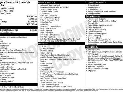 Used 2020 Toyota Tacoma SR w/ SR Convenience Package RWD image 5