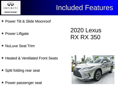 Used 2020 Lexus RX 350 AWD w/ Premium Package image 2