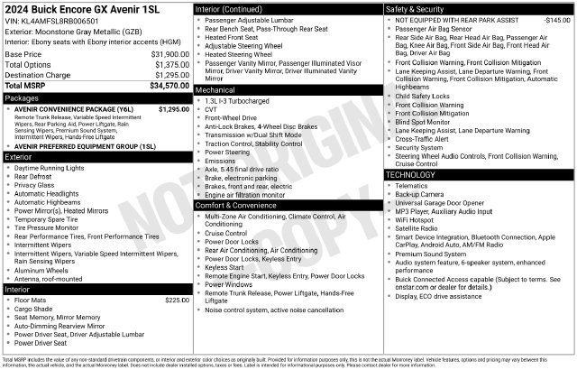 Certified 2024 Buick Encore GX Avenir w/ Avenir Convenience Package FWD image 6