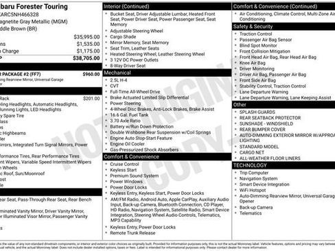Used 2022 Subaru Forester Touring w/ Popular Package #2 AWD/4WD image 32