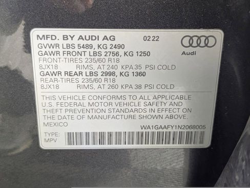 Used 2022 Audi Q5 2.0T Premium w/ Convenience Package AWD/4WD image 62
