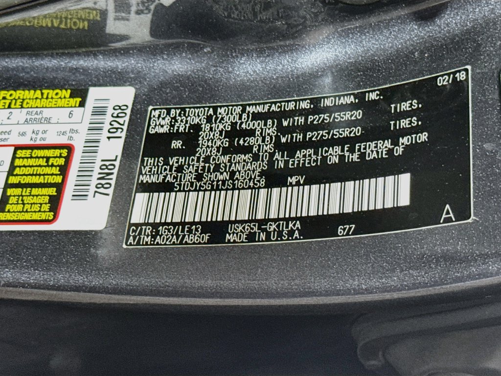 Used 2018 Toyota Sequoia Limited w/ Safety & Convenience Package AWD/4WD image 38