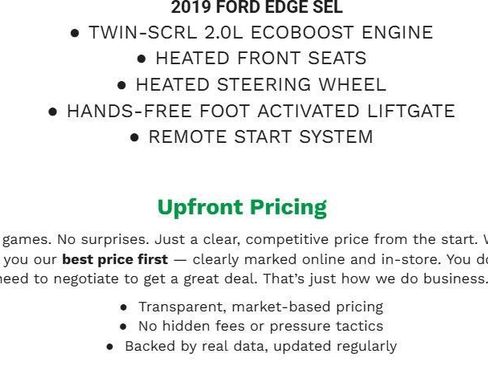 Used 2019 Ford Edge SEL w/ Equipment Group 201A AWD/4WD image 2
