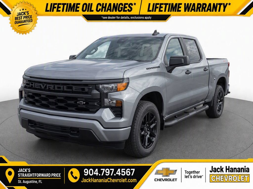 New 2026 Chevrolet Silverado 1500 Custom w/ Turbomax Blackout Package AWD/4WD image 3