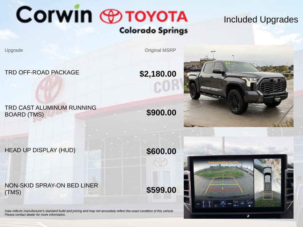 Used 2025 Toyota Tundra Platinum w/ TRD Off-Road Package AWD/4WD image 4
