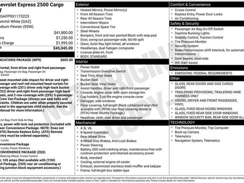 New 2025 Chevrolet Express 2500 w/ Communications Package image 32