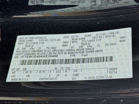 Used 2019 Ford F150 Lariat w/ Equipment Group 502A Luxury image 37