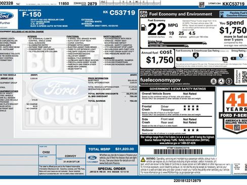 Used 2019 Ford F150 XL w/ Equipment Group 101A Mid image 52