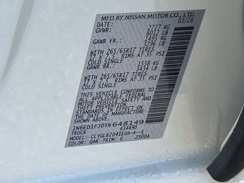 New 2026 Nissan Frontier SV image 34