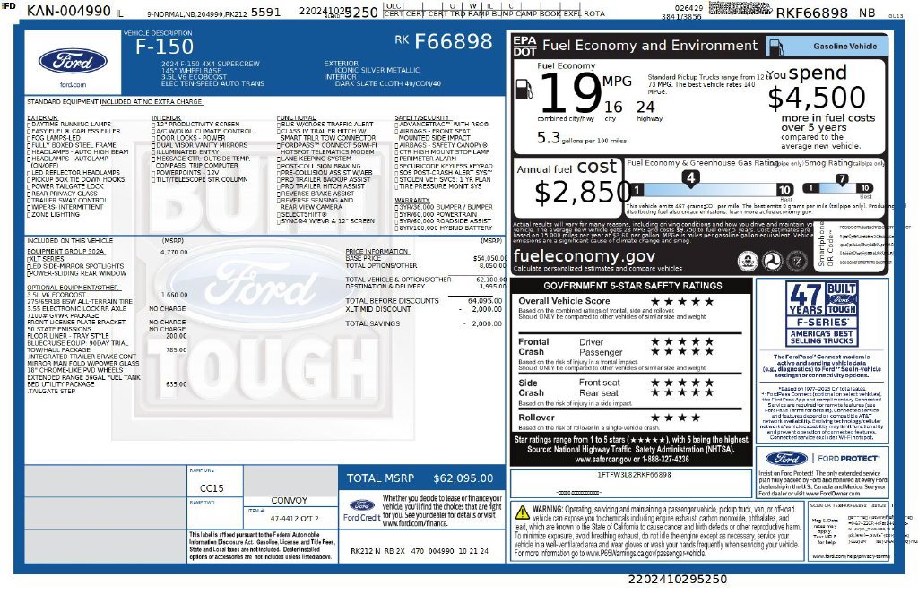 Used 2024 Ford F150 XLT w/ Equipment Group 302A MID AWD/4WD image 47