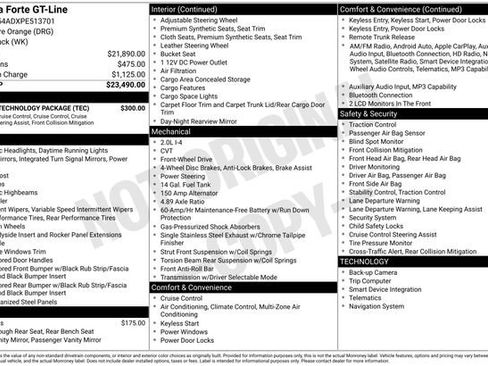 Used 2023 Kia Forte GT-Line w/ GT-Line Technology Package FWD image 4
