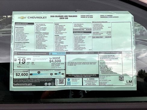 New 2026 Chevrolet Colorado Trail Boss image 13