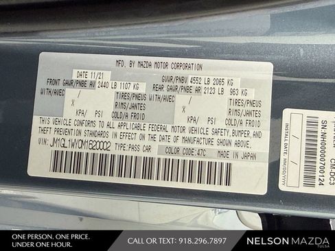 Used 2021 MAZDA MAZDA6 Carbon Edition FWD image 55