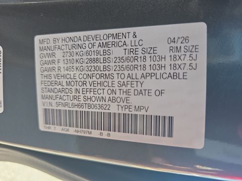 New 2026 Honda Odyssey EX-L image 35