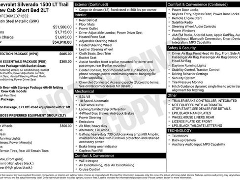 Used 2021 Chevrolet Silverado 1500 LT Trail Boss w/ Bed Protection Package AWD/4WD image 10