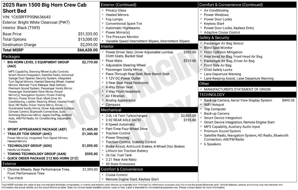 Used 2025 RAM 1500 Big Horn AWD/4WD image 24