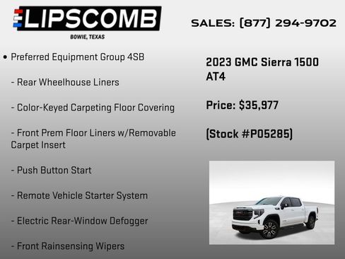 Used 2023 GMC Sierra 1500 AT4 w/ Technology Package image 12