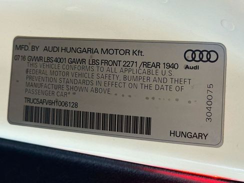 Used 2017 Audi TT 2.0T w/ Technology Package AWD/4WD image 12