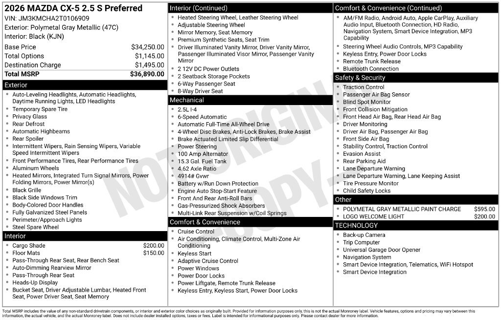 Certified 2026 MAZDA CX-5 Preferred AWD/4WD image 4