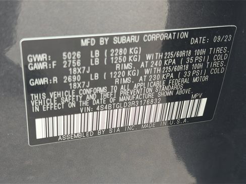 Certified 2024 Subaru Outback Onyx Edition XT AWD/4WD image 36