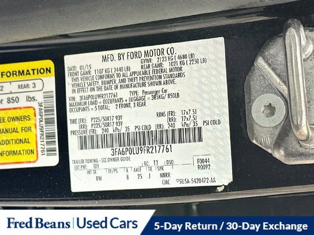 Used 2015 Ford Fusion SE w/ Equipment Group 502A FWD image 33