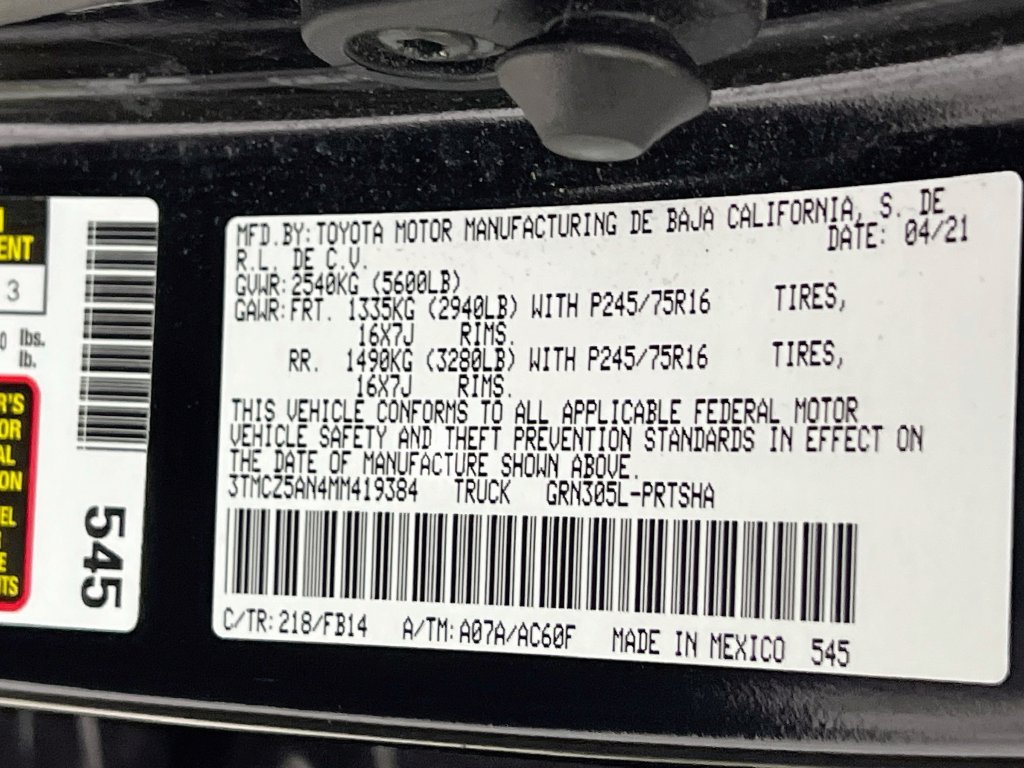 Used 2021 Toyota Tacoma SR AWD/4WD image 26