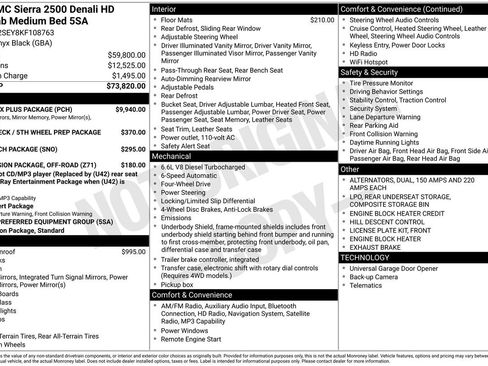 Used 2019 GMC Sierra 2500 Denali w/ Duramax Plus Package AWD/4WD image 46