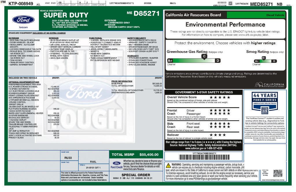Used 2021 Ford F250 XL w/ STX Appearance Package RWD image 5