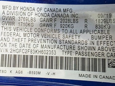 Used 2019 Honda Civic Sport image 38