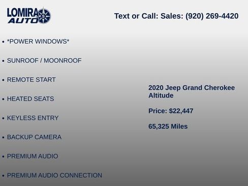 Used 2020 Jeep Grand Cherokee Altitude AWD/4WD image 9
