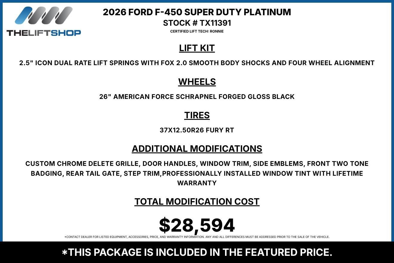 Used 2026 Ford F450 Platinum w/ Platinum Plus Package AWD/4WD image 2